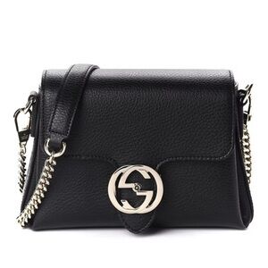 Gucci Black Crossbody Bag with Silver Accents